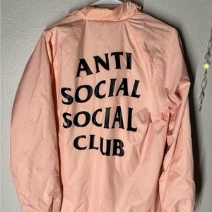 Anti Social Social Club Baby Pink Windbreaker